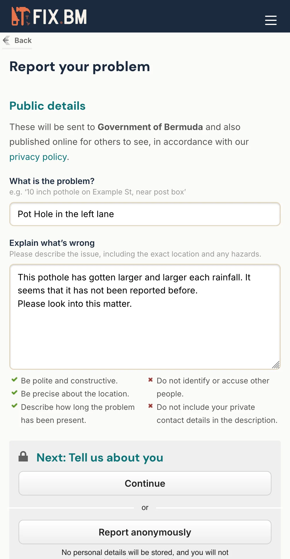 fix.bm — Photo & Location