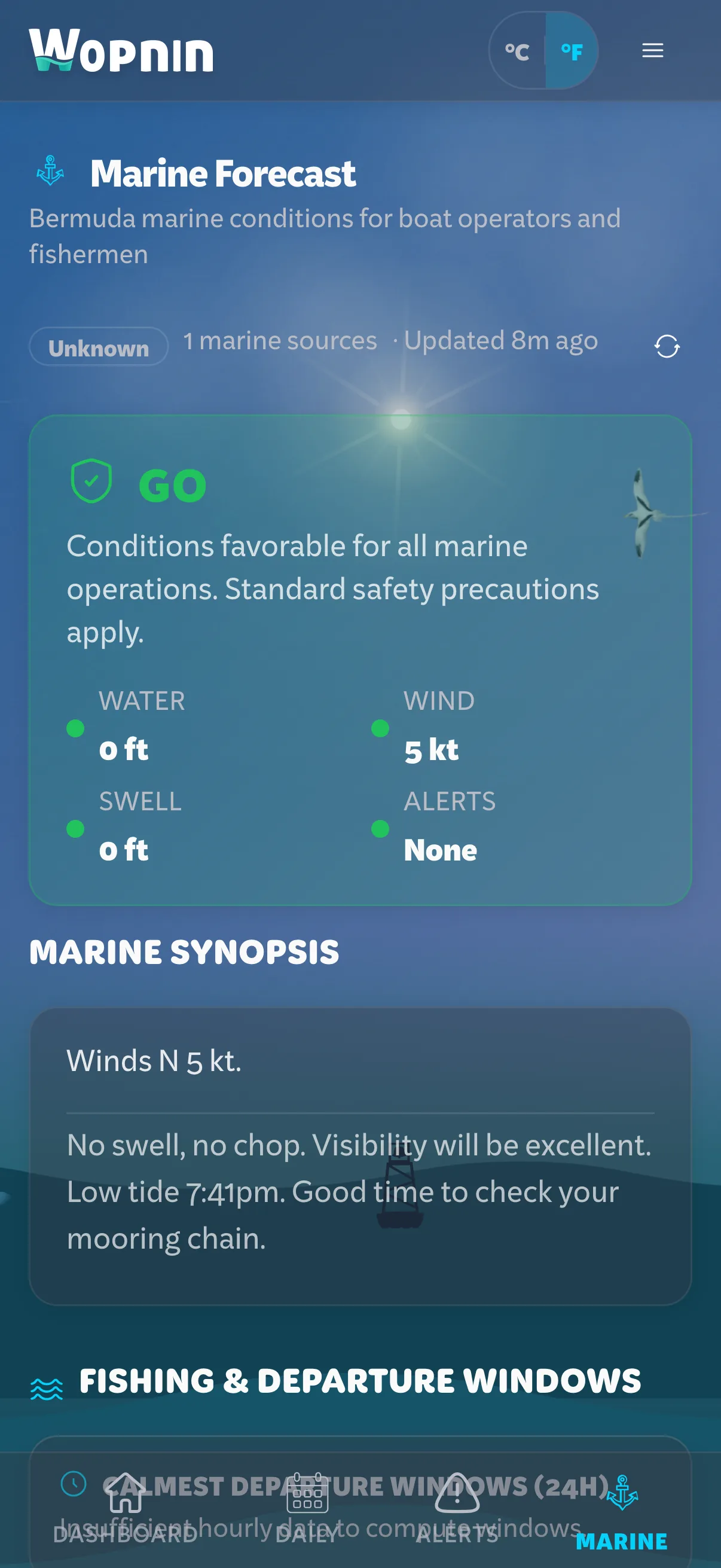 Wopnin marine forecast - mobile