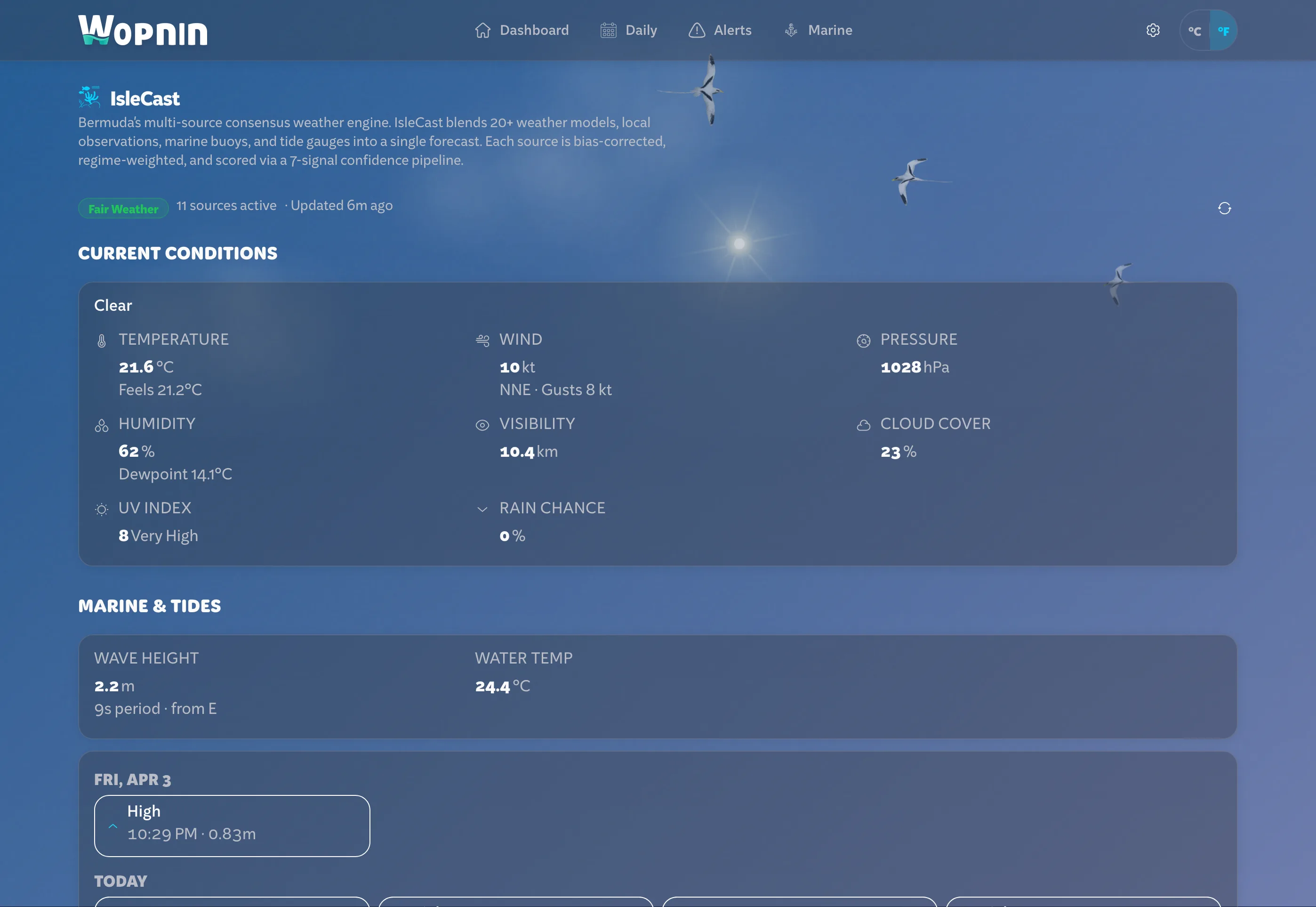 Wopnin IsleCast consensus engine - desktop